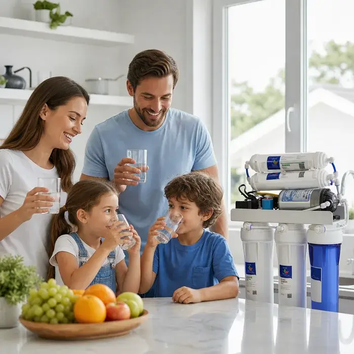Osmoseur 6 ST TECOMEN 75 GPD avec système de filtration de l’eau à 6 étapes.