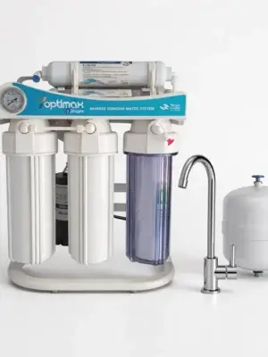 Osmoseur 7 ST OPTIMAX 75 GPD avec système de filtration de l’eau à 7 étapes.