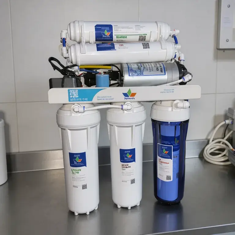 Osmoseur TECOMEN 6 ST 75 GPD compact avec système de filtration de l’eau en 6 étapes.
